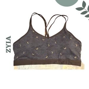 Zyia Active Moon Print Strappy Sports Bra XXXL